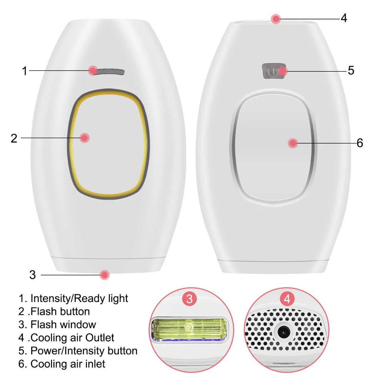 🌸Portable IPL Hair Removal laser – Face & Body